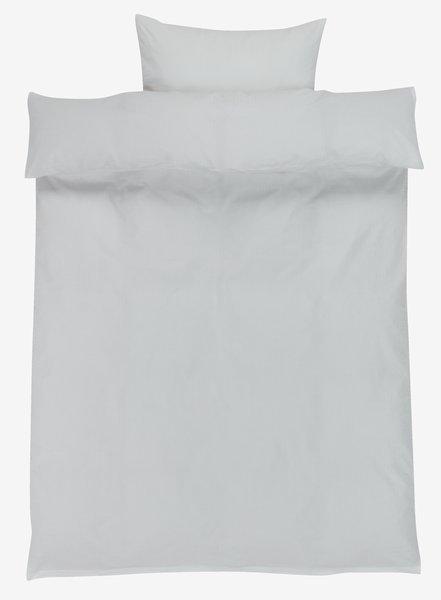Completo copripiumino Seersucker TINNE 160x210 cm bianco