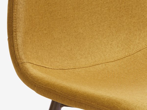 Dining chair JONSTRUP curry fabric/dark oak colour