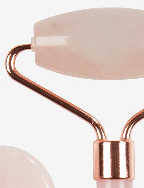 Rullo per viso e accessorio massaggi in pietra VALLSTA rosa