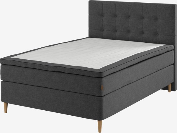 Kontinentalsäng 140x200cm HEMLA GC75 grå-40 memory