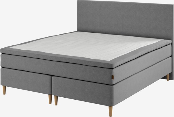 Kontinentalsäng 180x200cm HEMLA GC75 grå-23 memory