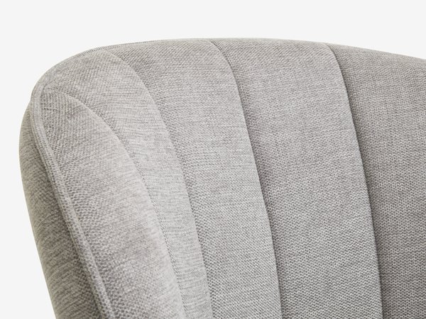 Armchair HOLMDRUP grey/oak