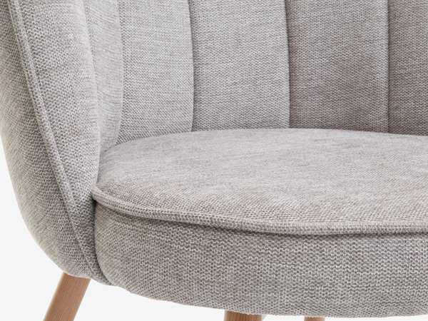 Armchair HOLMDRUP grey/oak