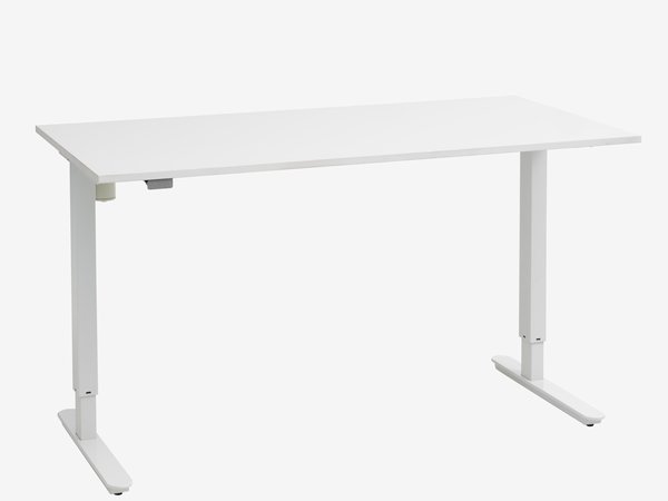 Radni stol podesive visine SLANGERUP 70x140 bijela