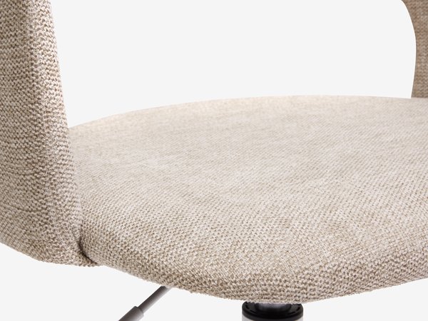 Desk chair REERSLEV sand fabric/white