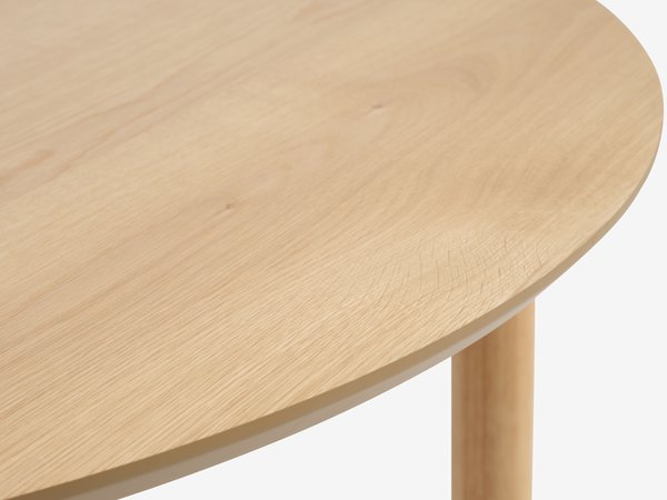 Mesa de comedor MARSTRAND Ø110/110x200 roble natural