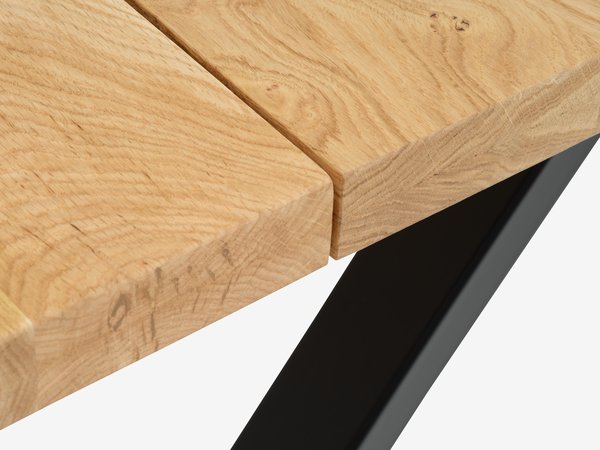 Table ROSKILDE/ROSLEV 80x140 chêne naturel/noir