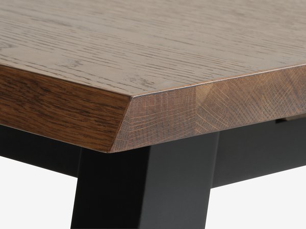 Dining table SKOVLUNDE 90x200 dark oak