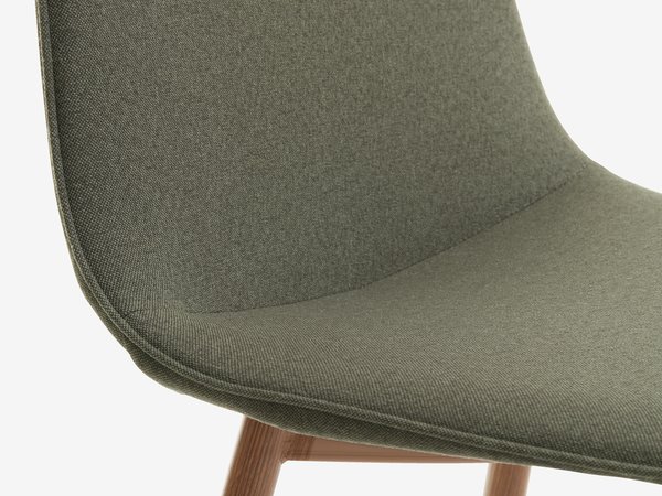 Dining chair BISTRUP olive green/oak