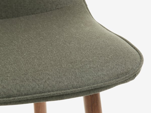 HAGE L150 table chêne + 4 BISTRUP chaises olive/chêne