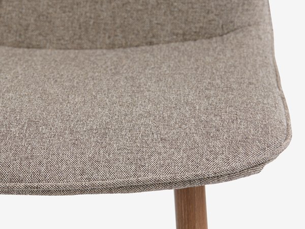Mesa MARSTRAND L200/280 roble + 4 sillas BISTRUP arena