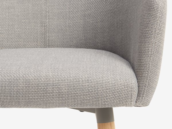 Dining chair KLOSTER light grey fabric/oak