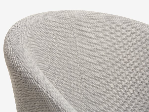 Dining chair KLOSTER light grey fabric/oak