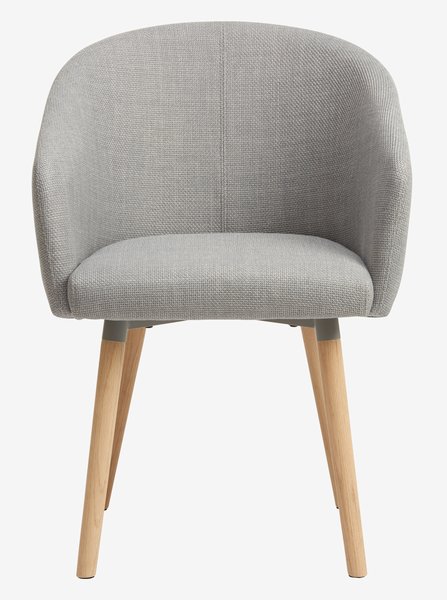 Dining chair KLOSTER light grey fabric/oak