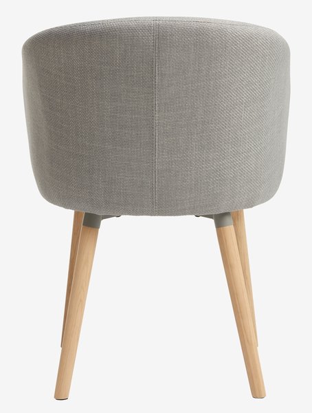 Dining chair KLOSTER light grey fabric/oak