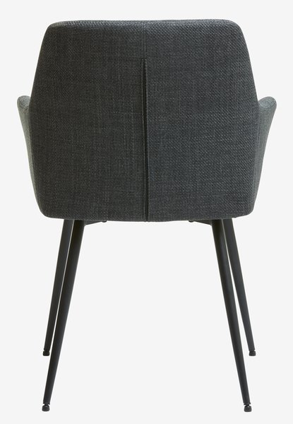 Cadeira de jantar PURHUS cinzento/preto