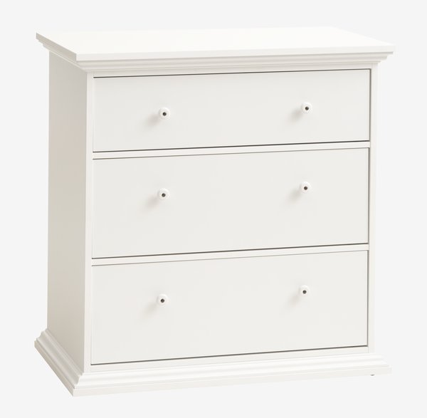 Cassettiera 3 cassetti FREDENSBORG bianco