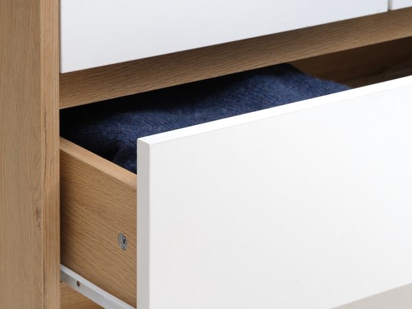 Garde-robe BILLUND 119x193 blanc/chêne