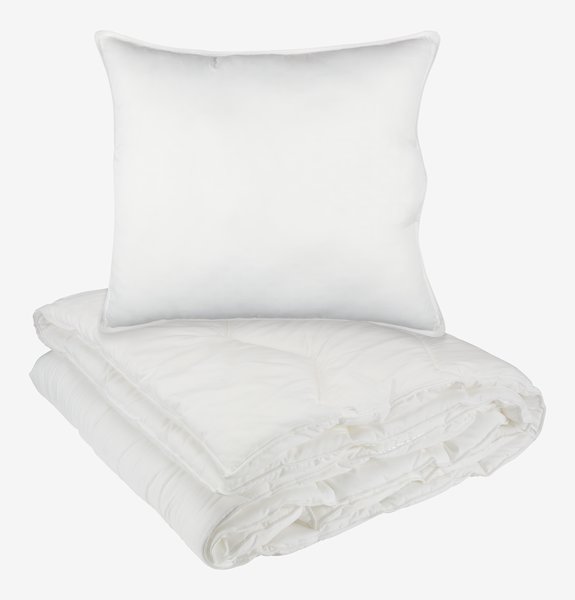 Set paplón a vankúš z umelého vlákna 140x200/70x80 KVITEGGA
