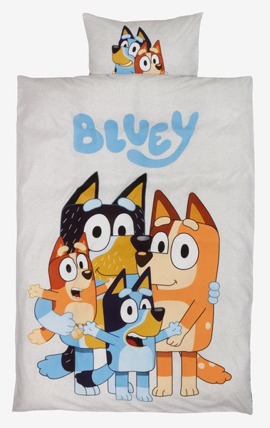 Juego funda nórdica BLUEY 155x220 gris