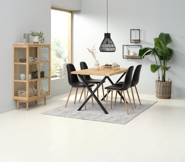 Vitrina VESTERBY niska 2 vrata natur hrast