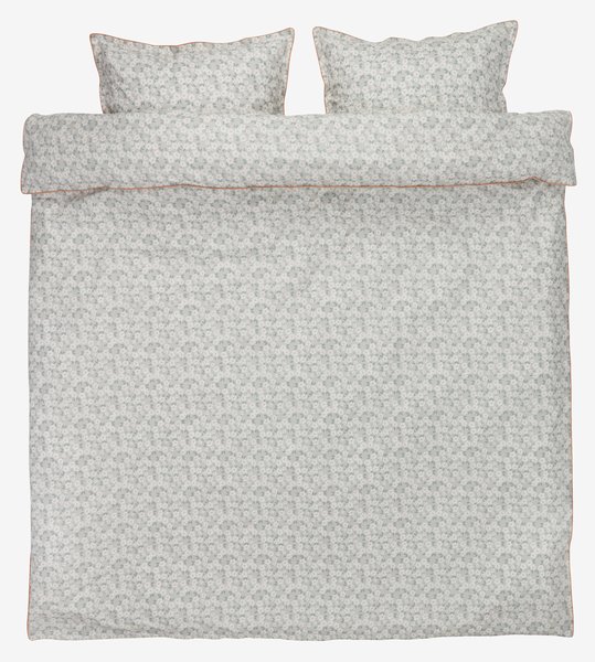 Percale duvet cover set INGA Double grey