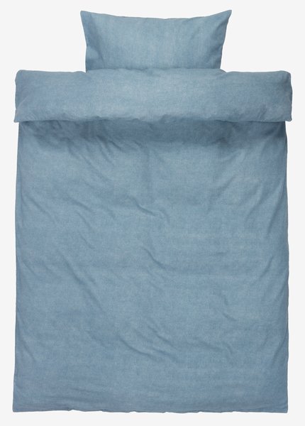 Parure de lit en flanelle VITA 160x210 bleu poudré