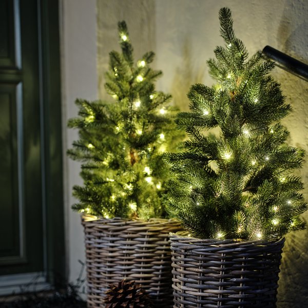 Albero artificiale LED BERLINGR H90 cm con LED