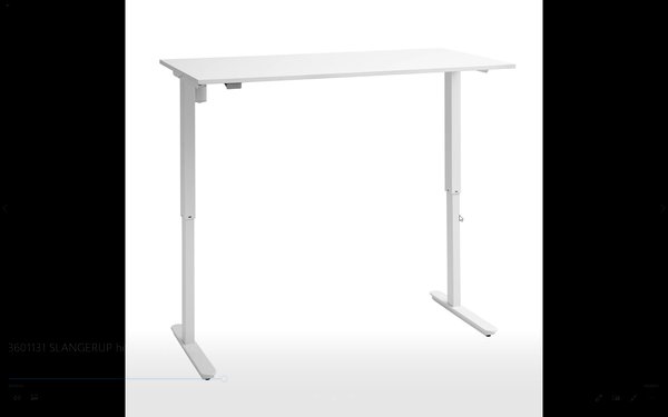 Stůl s nastavitelnou výškou SLANGERUP 70x140