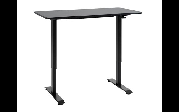 Bureau ajustable avec vérin à gaz ASSENTOFT 70x130 noir