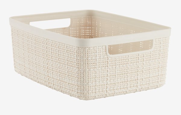 Basket JUTE 5L plastic off-white