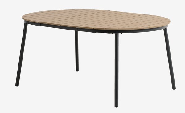 Table de jardin TAGEHOLM Ø118xL118/168 naturel