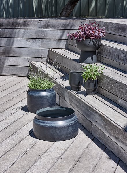 Garden planter LOMVI D30xH30 black