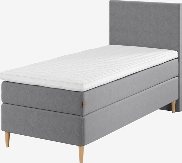 Boxspring 90x200 GOLD C30 grijs-23 DREAMZONE