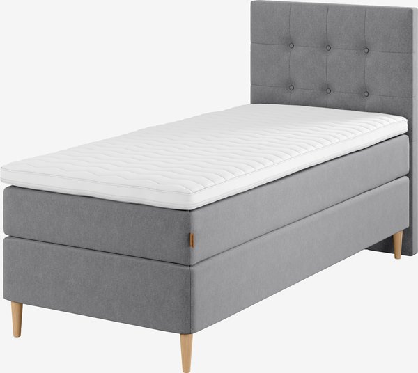 Boxspring 90x200 GOLD C30 grijs-23 DREAMZONE