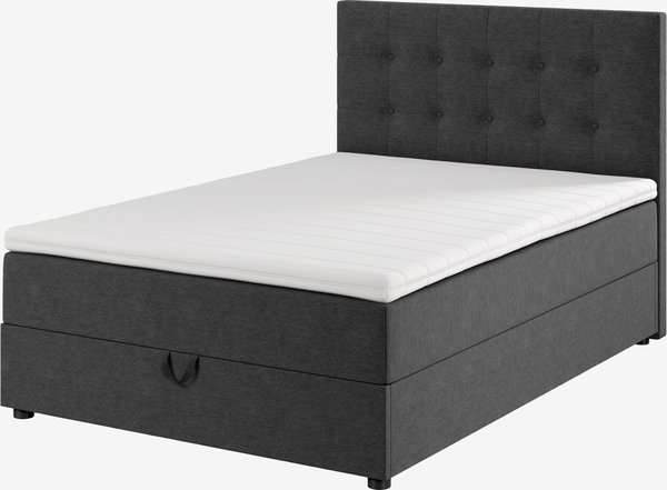 Boxspring postel 140x200 cm GOLD C25 úložný prostor Šedá-40