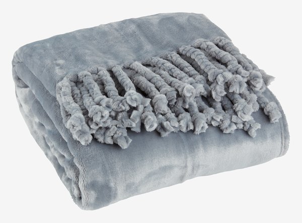 Pledd BONDEROSE 130x170 fleece blå