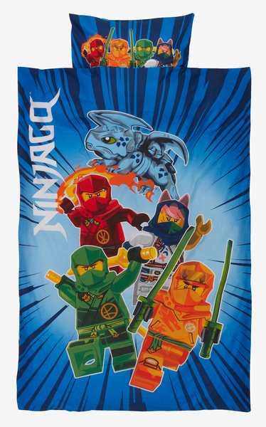 Parure de lit LEGO NINJAGO 140x200 bleu