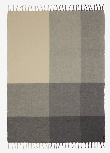 Wool throw LUNDKARSE 130x170 grey/beige