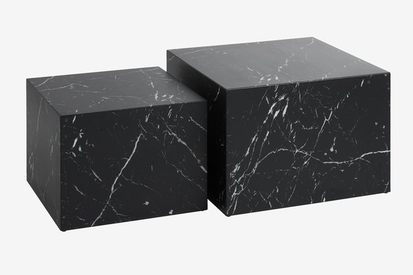 Tavolino TINGSTED 45x45/55x55 cm effetto marmo 2 pezzi