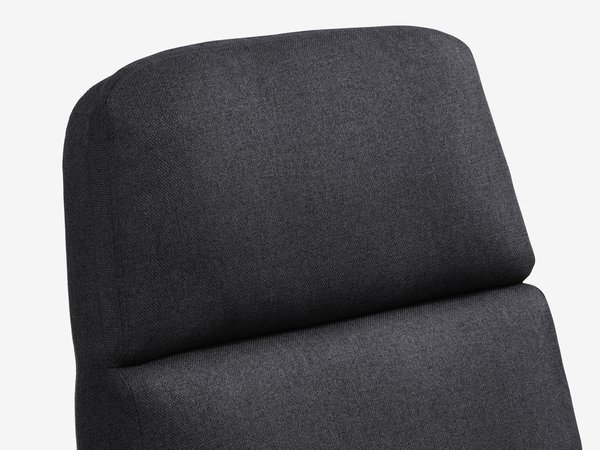 Sillón con reposapiés TANKEDAL tela gris oscuro