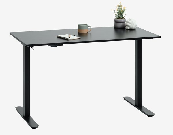 Bureau ajustable en hauteur SVANEKE 60x120 noir