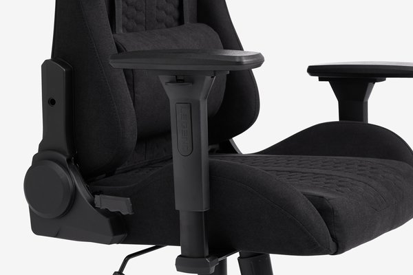 Chaise gaming NIBE tissu noir/noir