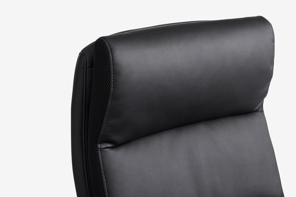 Office chair KASTBJERG black faux leather