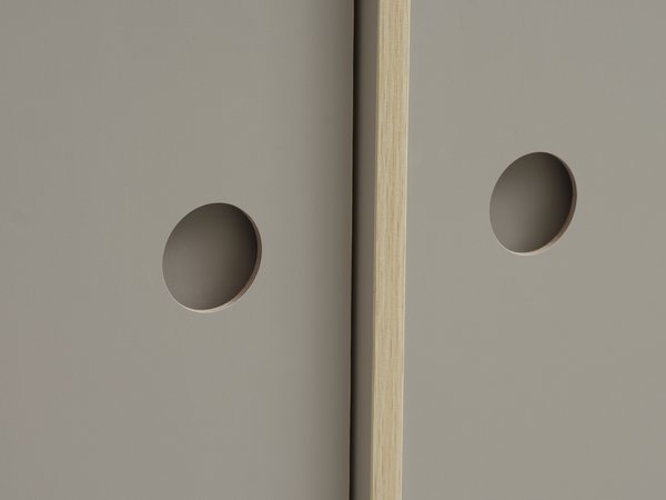 Kleiderschrank ANNISSE 105x200 2 Türen grau/natur