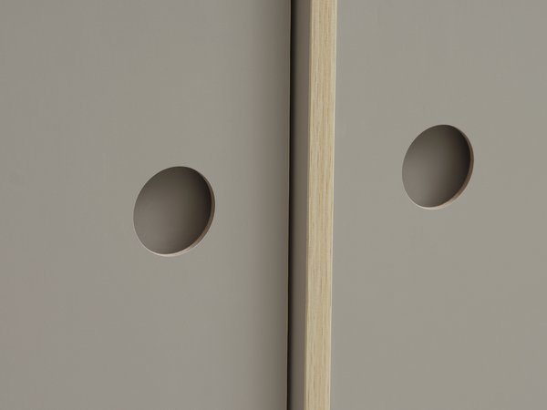 Kleiderschrank ANNISSE 107x200 2 Türen grau/natur