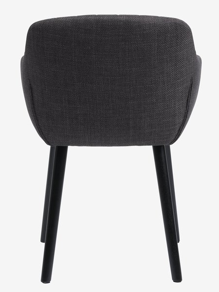 Ruokapöydän tuoli ADSLEV antrasiitinharmaa kangas/musta
