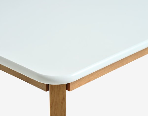 JEGIND L130 table white + 4 EJSTRUP chairs beige
