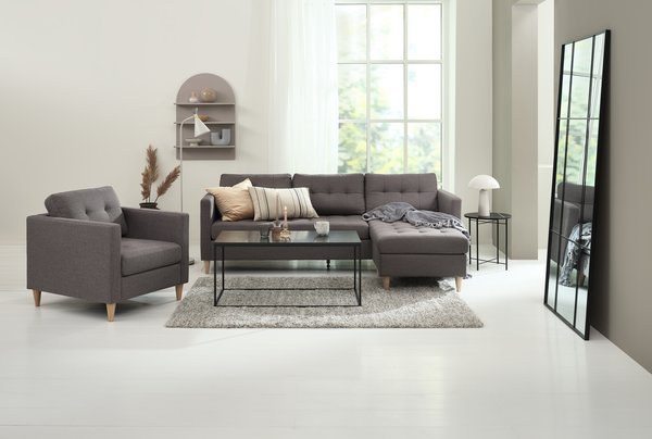 Sofa FALSLEV chaiselong grå