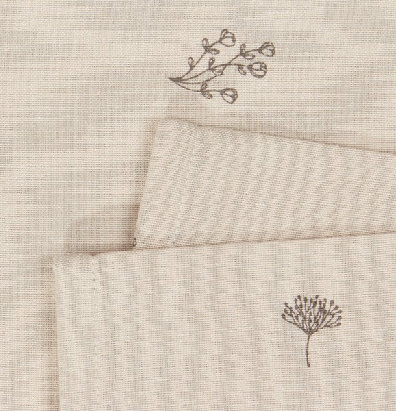Cloth napkin ENGFIOL 40x40 beige/grey pack of 2
